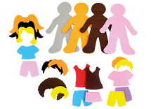 Figuren - foam - personages - wereldfamilies - set van 237 assorti