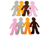 Figuren - foam - personages - wereldfamilies - set van 237 assorti