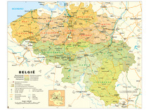 Landkaart - belgie - algemeen - per stuk