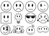 Stempels - beloningsstempels - smiley - set van 12 assorti