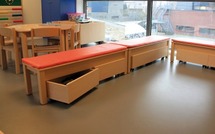 Zitkussens - Voor Zitbanken - framboos (roze) - per stuk
