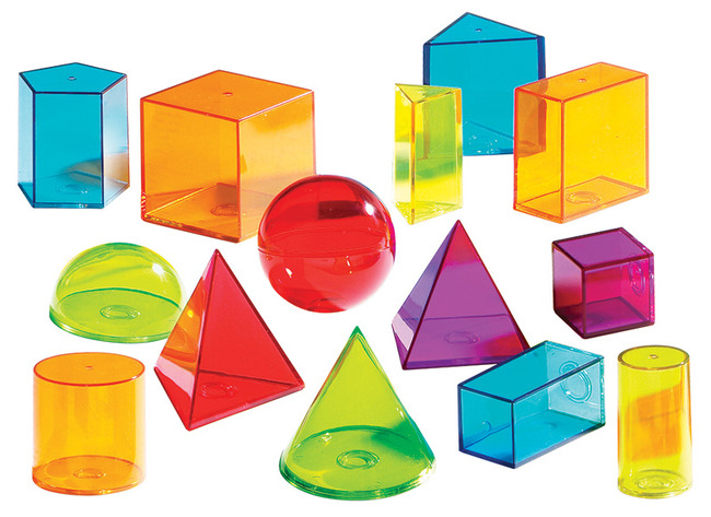 Geometrische lichamen - Learning Resources View-Thru Geometric Solids - geometrische vormen - meetkunde - per set