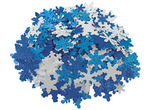 Stickers - foam - sneeuwvlokken - glitter - set van 240 assorti