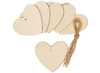 HOUT - HANGERS - HARTVORM - SET VAN 6