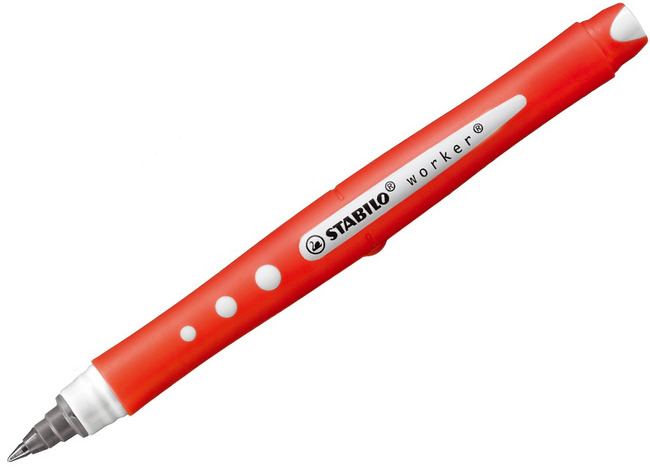 Pen - rollerpen - Stabilo Worker+ - rood - per stuk