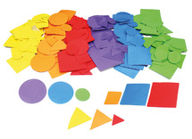 Foam - stickers - geometrisch - zelfklevend - set van 200 assorti