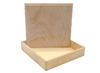 Open-ended - speelbak - met deksel - 25 x 25 x 5 cm - hout - per stuk