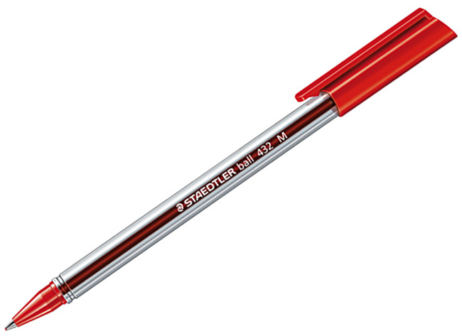 Pennen - balpennen - Staedtler Ball - medium - rood - set van 10