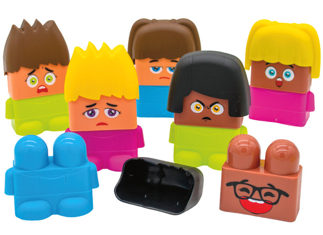 Blokken - Miniland - emoties - sociaal-emotioneel - set van 18 assorti