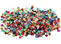Decoratie - pailletten - rond - klein - 0,6 cm diameter - set van 90 g assorti