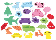 Foam - stickers - allerlei vormen - zelfklevend - set van 400 assorti