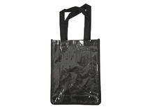 Draagtas - boodschappentas met doorzichtige houder - A4 - zwart - set van 10