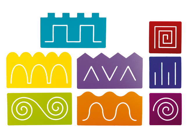 POCHOIRS - JEU DE LIGNES - LONGUEUR 21 CM - SET/8