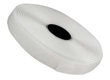 Klittenband - VELCRO - fluweel - wit - zelfklevend - 2 cm x 25 m - op rol - per stuk