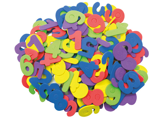 Stickers - foam - cijfers - set van 200 assorti