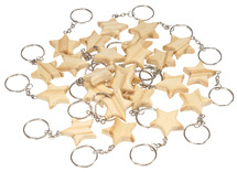 Sleutelhangers - hout- sterren - Set Van 24