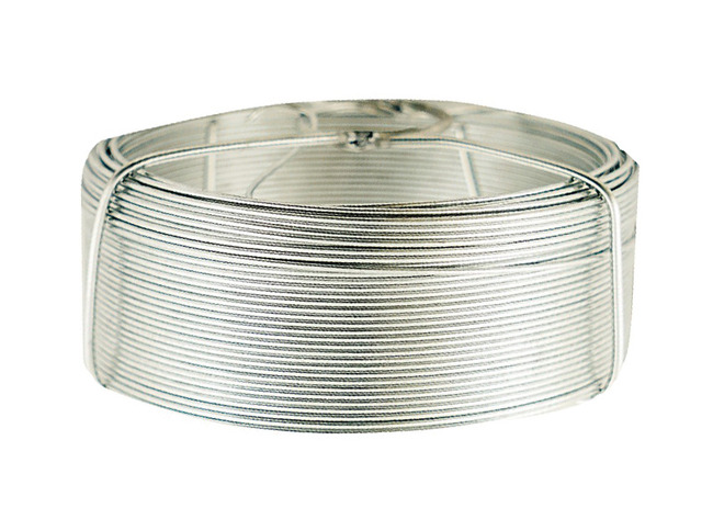 Fil - fil de fer - 0,9 mm x 50 m - argent - par pièce