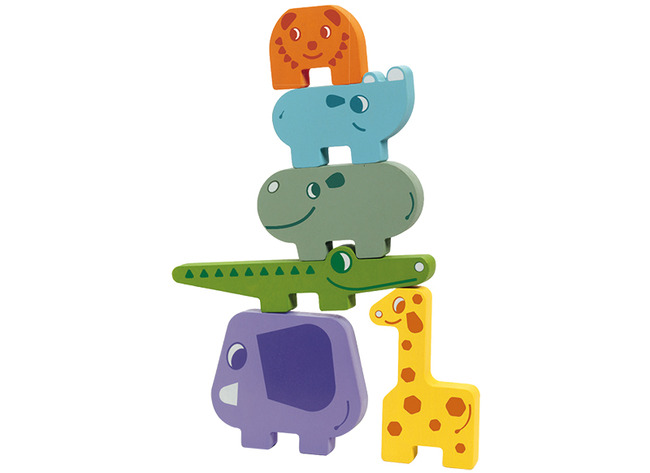 Stapelspel - Djeco - Ze Totamino - safaridieren - stapelen - per spel