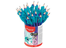 Potloden - grafietpotloden - Maped Black'Peps - HB - driekantig - met vingerhulpstuk - set van 22