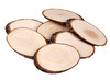 Schijven - hout - boomstam - ovaal - 11 x 7,5 cm x 8 mm - set van 12