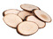 Hout - schijven - rond - 11 x 7,5 cm - set van 12