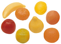 Voedingsset - imitatievoeding - fruitmarkt - set van 48 assorti