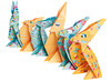 Knutselpapier - origami-papier - 20 x 20 cm - per thema (valentijn, kerst, lente, halloween) - per 60