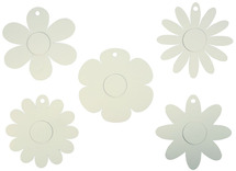 Karton - bloemen - figuren - blanco - set van 15