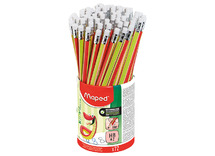 Potloden - grafietpotloden - Maped Black'Peps - HB - driekantig - met gumtip - set van 72