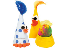 PAPIER-MACHÉ - KEGELDOOSJES - SET VAN 4