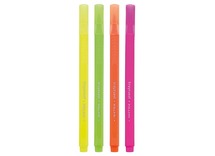 Markeerstiften - fluostiften - Bruynzeel - neon - dun - set van 4 assorti