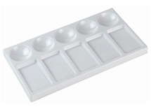 Verfpalet - verf - Talens - mengschaal - 10 mengvakken - 105 x 195 mm - kunststof - per stuk