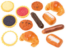Voedingsset - imitatievoeding - gebak - set van 12 assorti