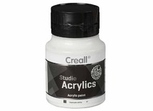 Verf - acrylverf - Creall Studio Acrylics - titaniumwit - fles van 500 ml