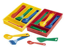 Kookset - eetset - Dantoy - bestek - plastic - set van 32 assorti