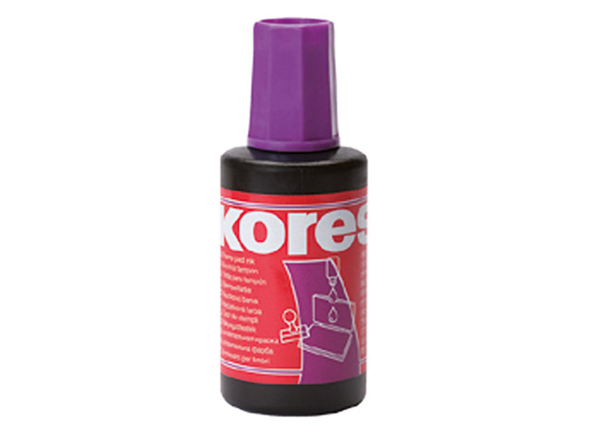 Inkt - Kores - 27 ml - voor inktkussens - paars - per stuk