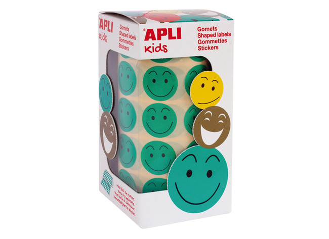 Stickers - Apli - smileys - waardering - 4 motieven - set van 1080 assorti