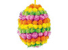 Pompons - glitter - 10 mm - zelfklevend - basiskleuren - decoratie - set van 150 assorti