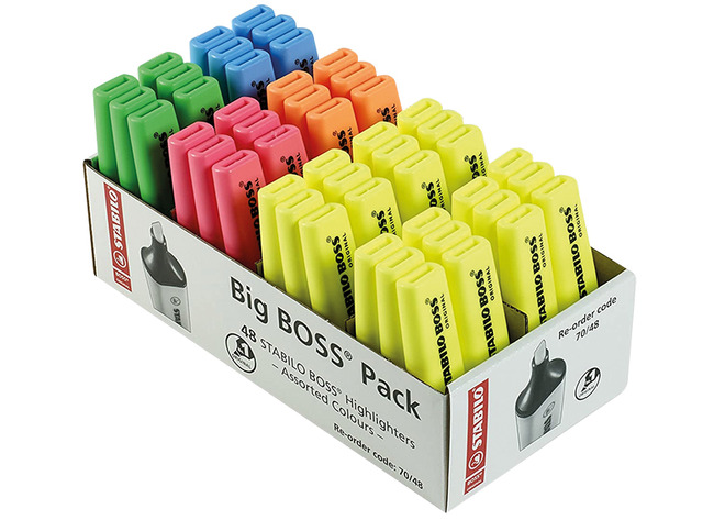 Markeerstiften - fluostiften - Stabilo Boss - voordeelpakket - set van 48 assorti