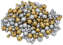Kralen - Hout - Goud En Zilverkleurige - Set Van 600 Assorti