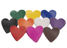 Plakfiguren - Jumbo - gegomd - hart - gekleurd - set van 200