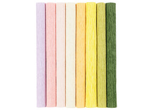 Knutselpapier - crêpepapier - pastelkleuren - set van 8 assorti