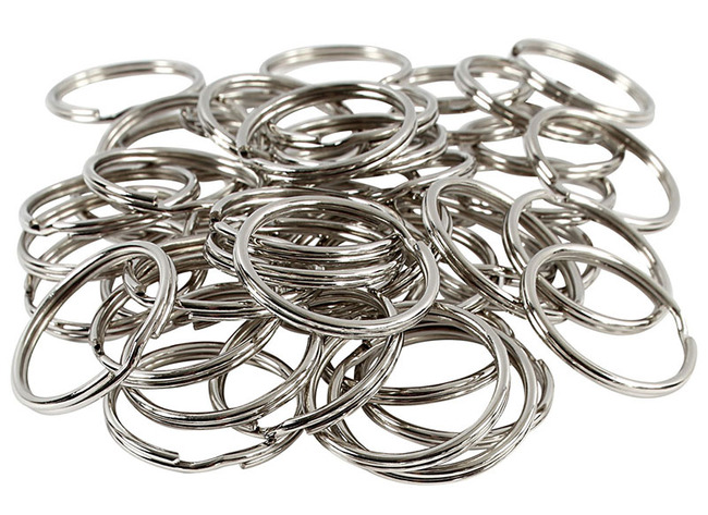 Sleutelhangers - gebroken ringen - 30 mm - set van 80