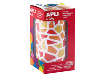Stickers - Apli Kids - mozaiek - warme kleuren - per stuk
