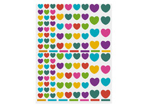 Stickers - Apli Kids - hart - gekleurd - set van 624