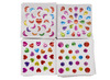 Stickers - hart, druppel, cirkel, maan - gekleurd - set van 2400 stickers