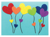 Stickers - vilt - regenboog - hartjes - set van 210 assorti