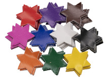 Plakfiguren - gegomd - ster - gekleurd - set van 400