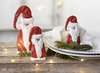 Kerstkabouters - hout - kerstman - kerstvrouw - set van 3