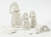 Kerstkabouters - hout - kerstman - kerstvrouw - set van 3